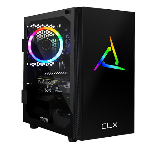 CLX - SET Gaming Desktop - Intel Core i7 9700KF 3.6GHz -16GB Memory - NVIDIA GeForce RTX 2070 SUPER 8GB - 480GB SSD + 3TB HDD - Black/RGB
