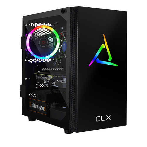 CLX - SET Gaming Desktop - Intel Core i7 9700F 3.00GHz - 16GB Memory - NVIDIA GeForce RTX 2060 SUPER 8GB - 480GB SSD + 2TB HDD - Black/RGB