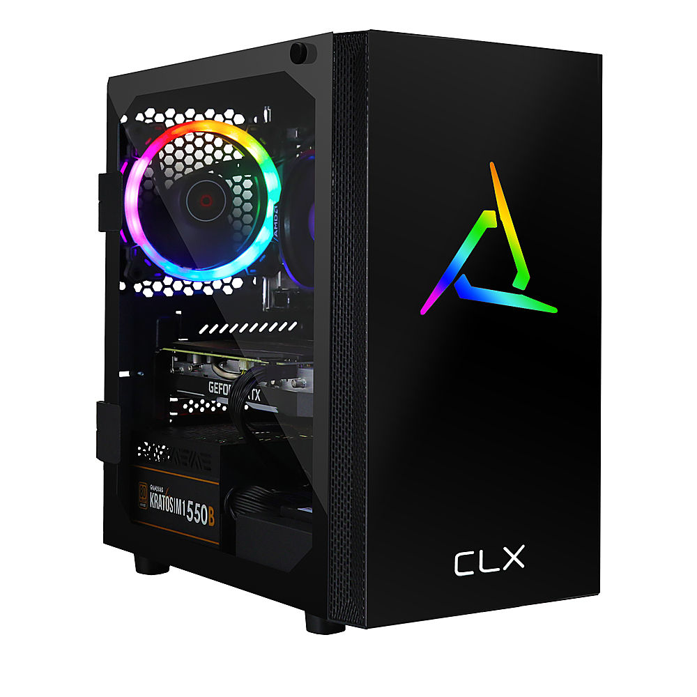 CLX – SET Gaming Desktop – AMD Ryzen 5 3600X – 16GB Memory – NVIDIA GeForce RTX 2070 SUPER – 480GB SSD + 2TB HDD – Black/RGB