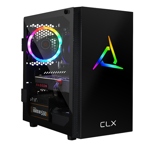 CLX - SET Gaming Desktop - AMD Ryzen 5 3600X - 16GB Memory - AMD Radeon RX 5600 XT 6GB - 480GB SSD + 2TB HDD - Black/RGB