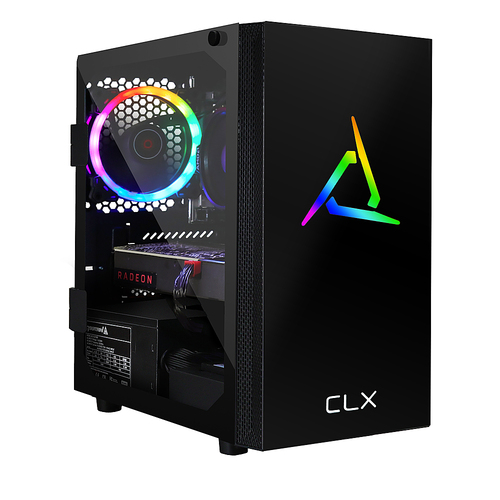 CLX - SET Gaming Desktop - AMD Ryzen 5 3600X - 16GB Memory - AMD Radeon RX 5700 XT - 480GB SSD + 2TB HDD - Black/RGB