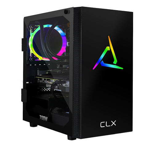 CLX - SET Gaming Desktop - Intel Core i7 9700KF 3.6GHz - 32GB Memory - NVIDIA GeForce RTX 2070 SUPER 8GB - 480GB SSD + 4TB HDD - Black/RGB