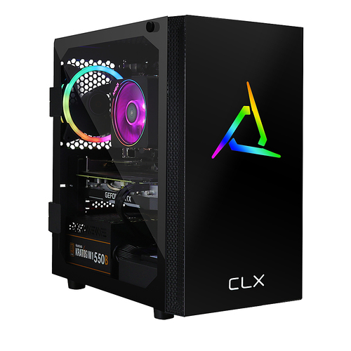 Rent to own CLX - SET Gaming Desktop - AMD Ryzen 7 3700X - 16GB Memory - NVIDIA GeForce RTX 2060 SUPER - 480GB SSD + 3TB HDD - Black/RGB
