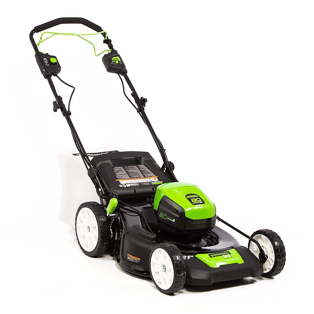 Alt View 11. Greenworks - 80-Volt Pro 21-Inch Self Propelled Lawn Mower (1 x 4.0Ah Battery and 1 x Charger) - Green.
