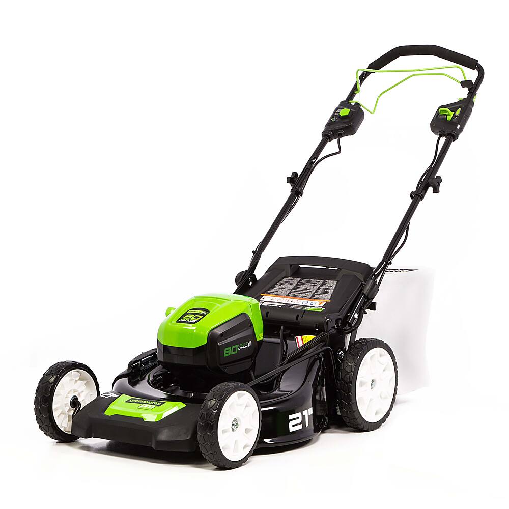 Alt View 14. Greenworks - 80-Volt Pro 21-Inch Self Propelled Lawn Mower (1 x 4.0Ah Battery and 1 x Charger) - Green.