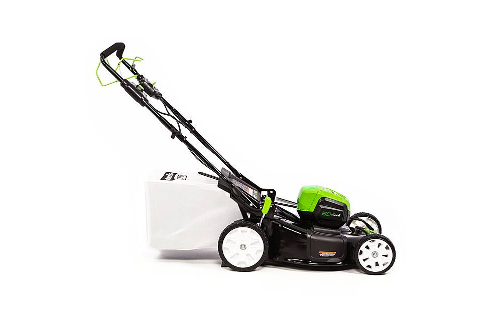 Alt View 17. Greenworks - 80-Volt Pro 21-Inch Self Propelled Lawn Mower (1 x 4.0Ah Battery and 1 x Charger) - Green.
