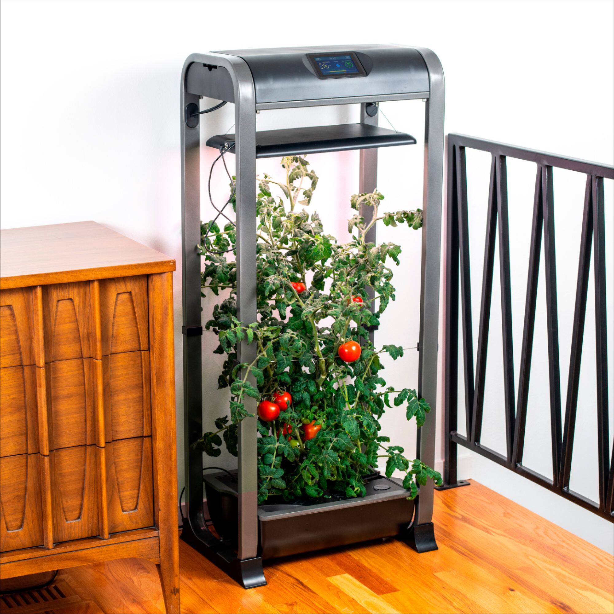 Alt View 16. AeroGarden - Farm 12XL with Salad Bar Seed Pod Kit - Hydroponic Indoor Garden - Black.