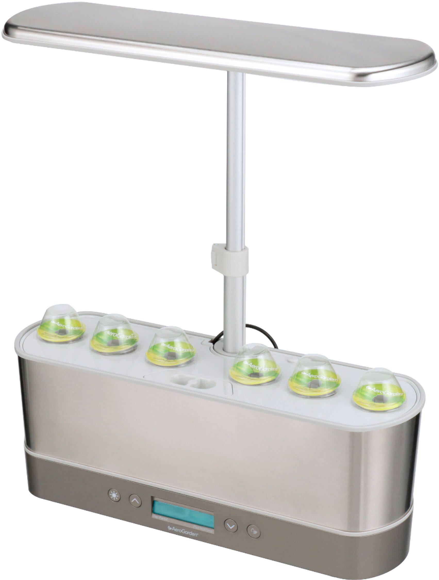 Alt View 17. AeroGarden - Harvest Elite Slim – Indoor Garden – Easy Setup – 6 grow pods included - Stainless – Flower kit.