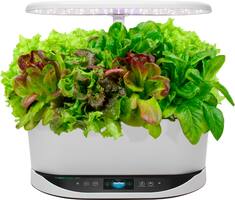 AeroGarden - Bounty – Easy Setup - Healthy eating garden kit – 9 Heirloom Salad Pods included - App Capability - White - Front_Zoom