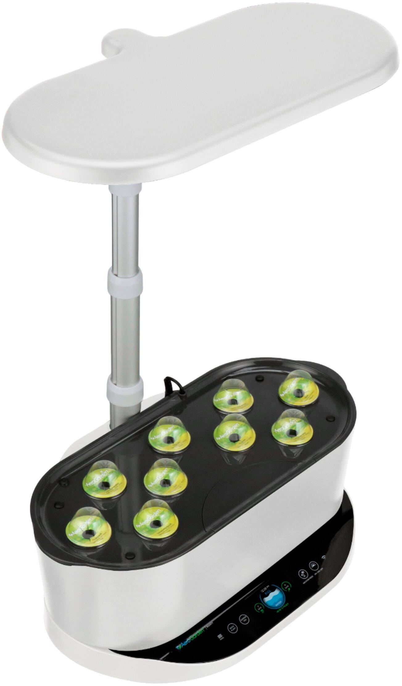Alt View 12. AeroGarden - Bounty with Heirloom Salad Greens Seed Pod Kit - Hydroponic Indoor Garden - White.
