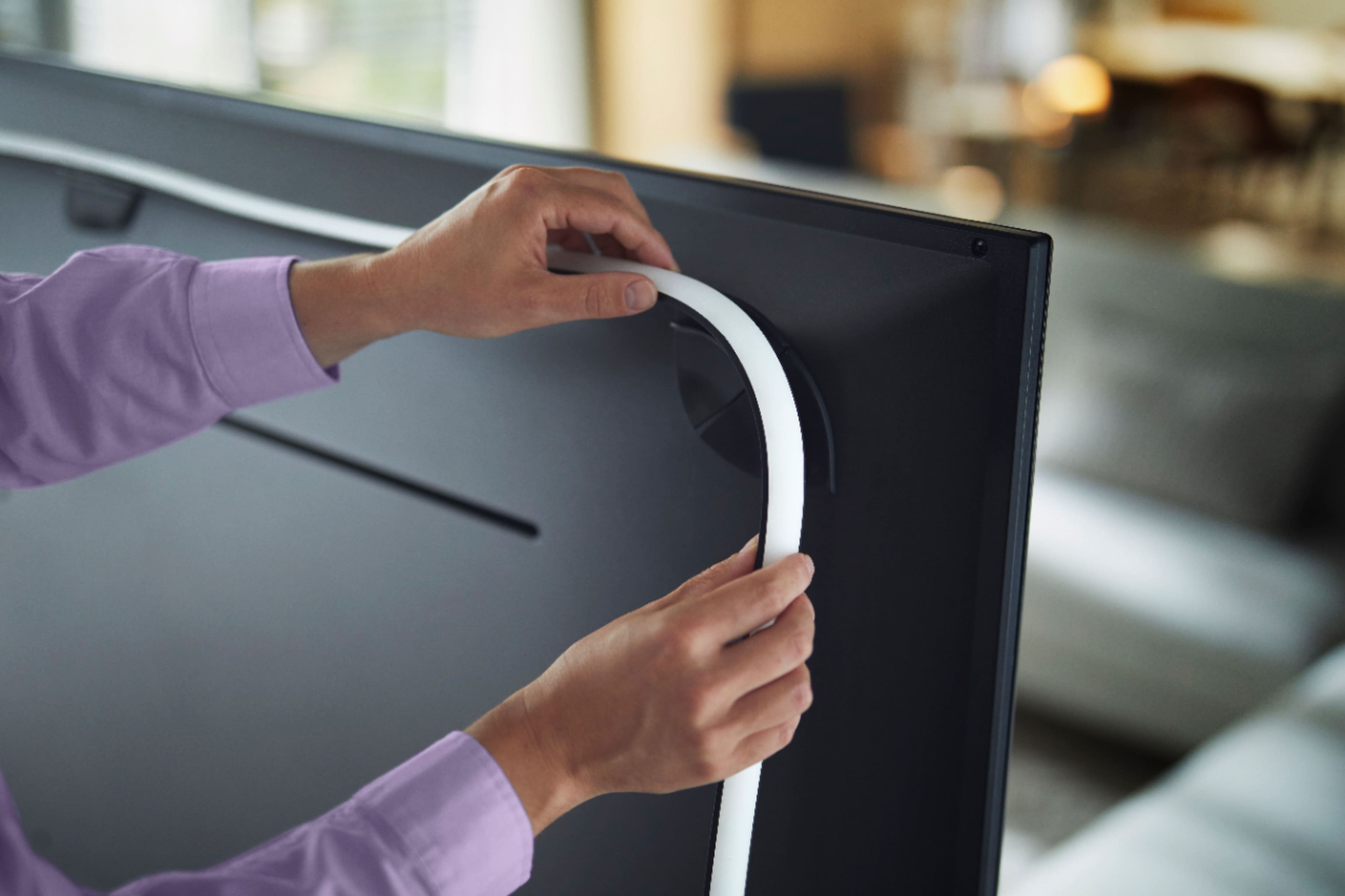 Alt View 11. Philips - Geek Squad Certified Refurbished Hue Play Gradient Lightstrip 75" - White .