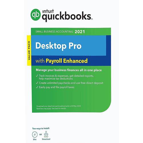 Intuit - QuickBooks Desktop Pro 2021 with Payroll Enhanced - Windows