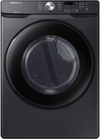 Samsung - 7.5 Cu. Ft. Stackable Electric Dryer with Sensor Dry - Black Stainless Steel - Front_Zoom