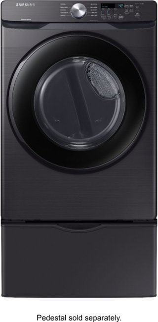 Samsung - 7.5 Cu. Ft. Stackable Electric Dryer with Sensor Dry - Black Stainless Steel_2