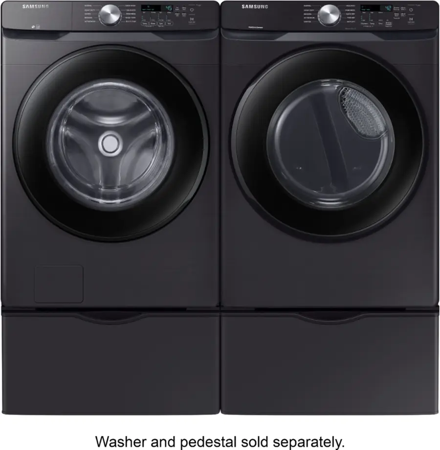 Alt View 14. Samsung - 7.5 Cu. Ft. Stackable Electric Dryer with Sensor Dry - Black Stainless Steel.