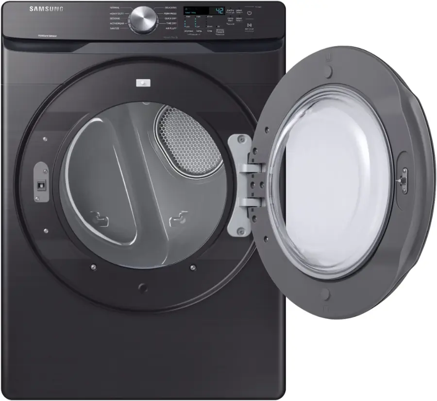 Alt View 18. Samsung - 7.5 Cu. Ft. Stackable Electric Dryer with Sensor Dry - Black Stainless Steel.