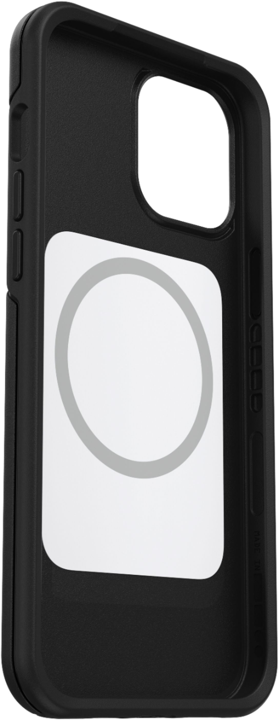 Left View: OtterBox - Symmetry Series+ with MagSafe Carrying case for Apple® iPhone® 12 Pro Max - Black