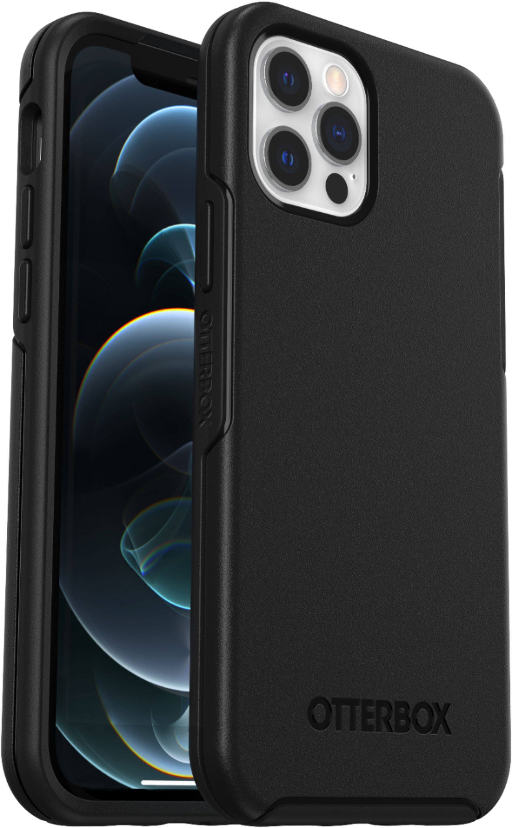 Alt View 1. OtterBox - Symmetry Series+ with MagSafe Carrying Case for Apple® iPhone® 12 and iPhone 12 Pro - Black.
