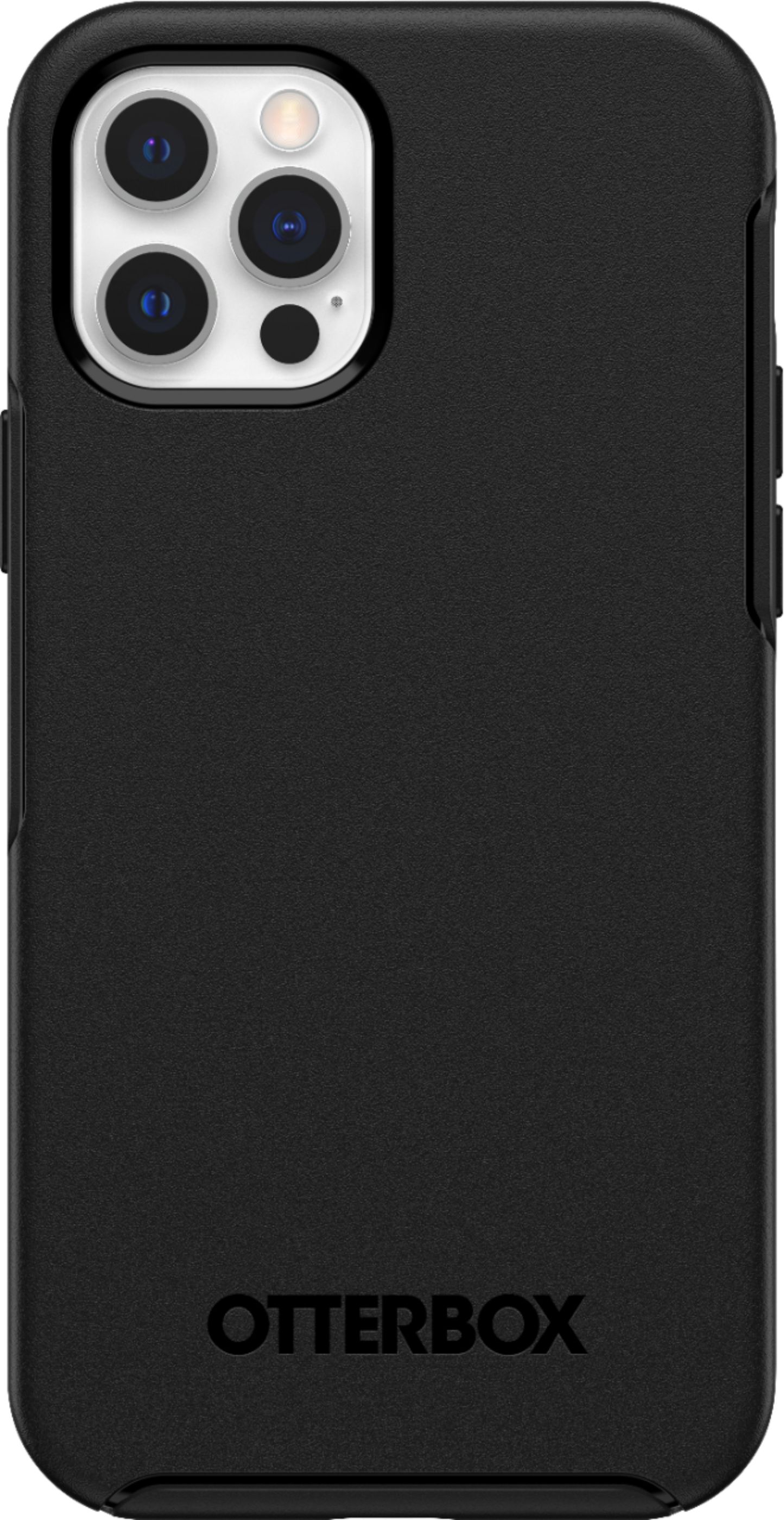 Left View: OtterBox - Symmetry Antimicrobial Case for Apple iPhone 13 Pro - Resilience Grey