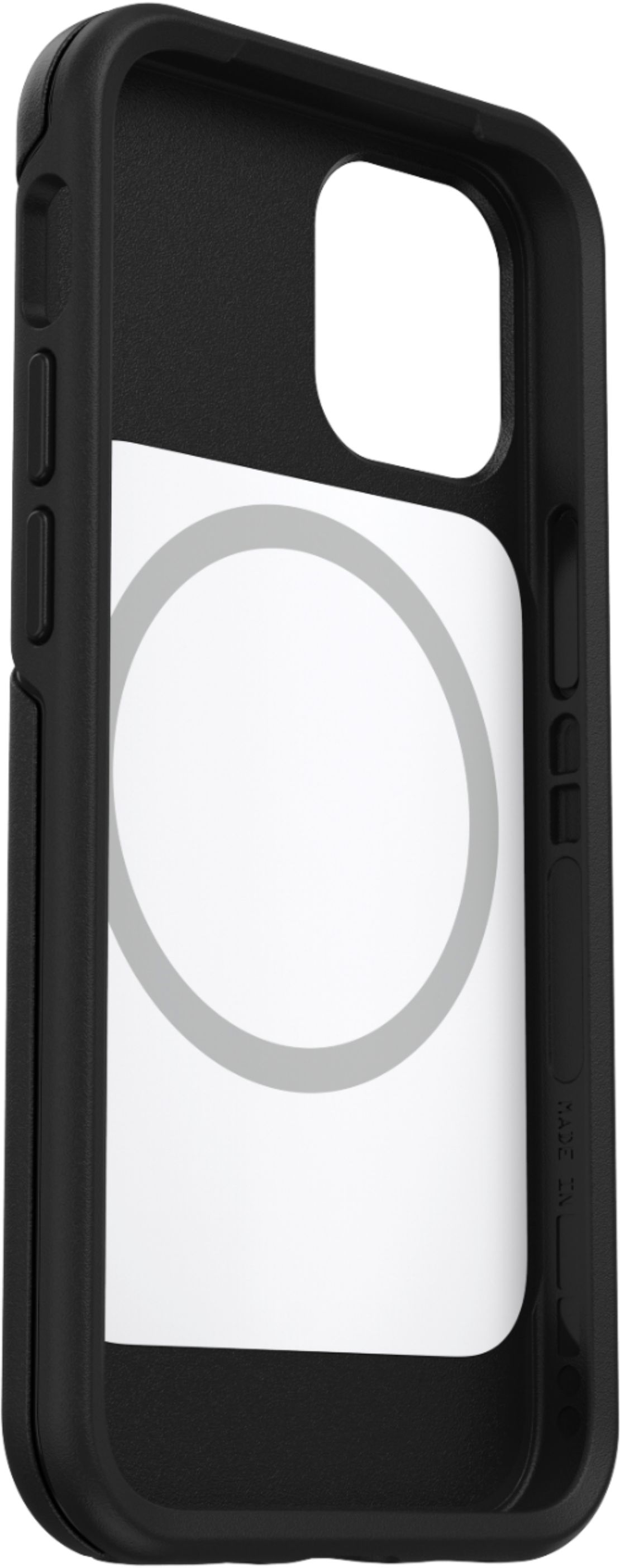 Left View: OtterBox - Symmetry Series+ with MagSafe Carrying Case for Apple® iPhone® mini - Black