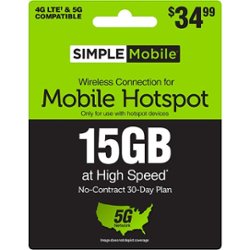 Simple Mobile - $34.99 Mobile Hotspot 15GB 30-Day Plan (Digital Delivery) [Digital] - Front_Zoom