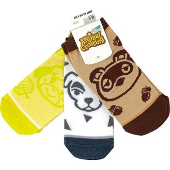 3-Pair of Bioworld Animal Crossing Ankle Socks