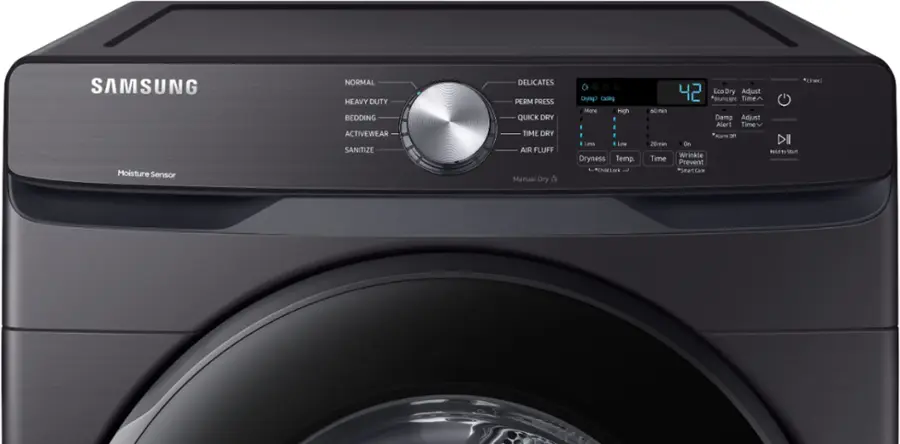 Alt View 20. Samsung - 7.5 Cu. Ft. Stackable Gas Dryer with Sensor Dry - Black Stainless Steel.
