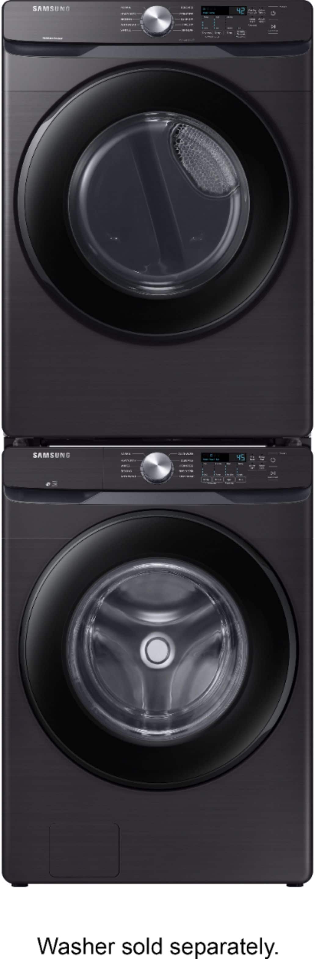 Alt View 17. Samsung - 7.5 Cu. Ft. Stackable Gas Dryer with Sensor Dry - Black Stainless Steel.