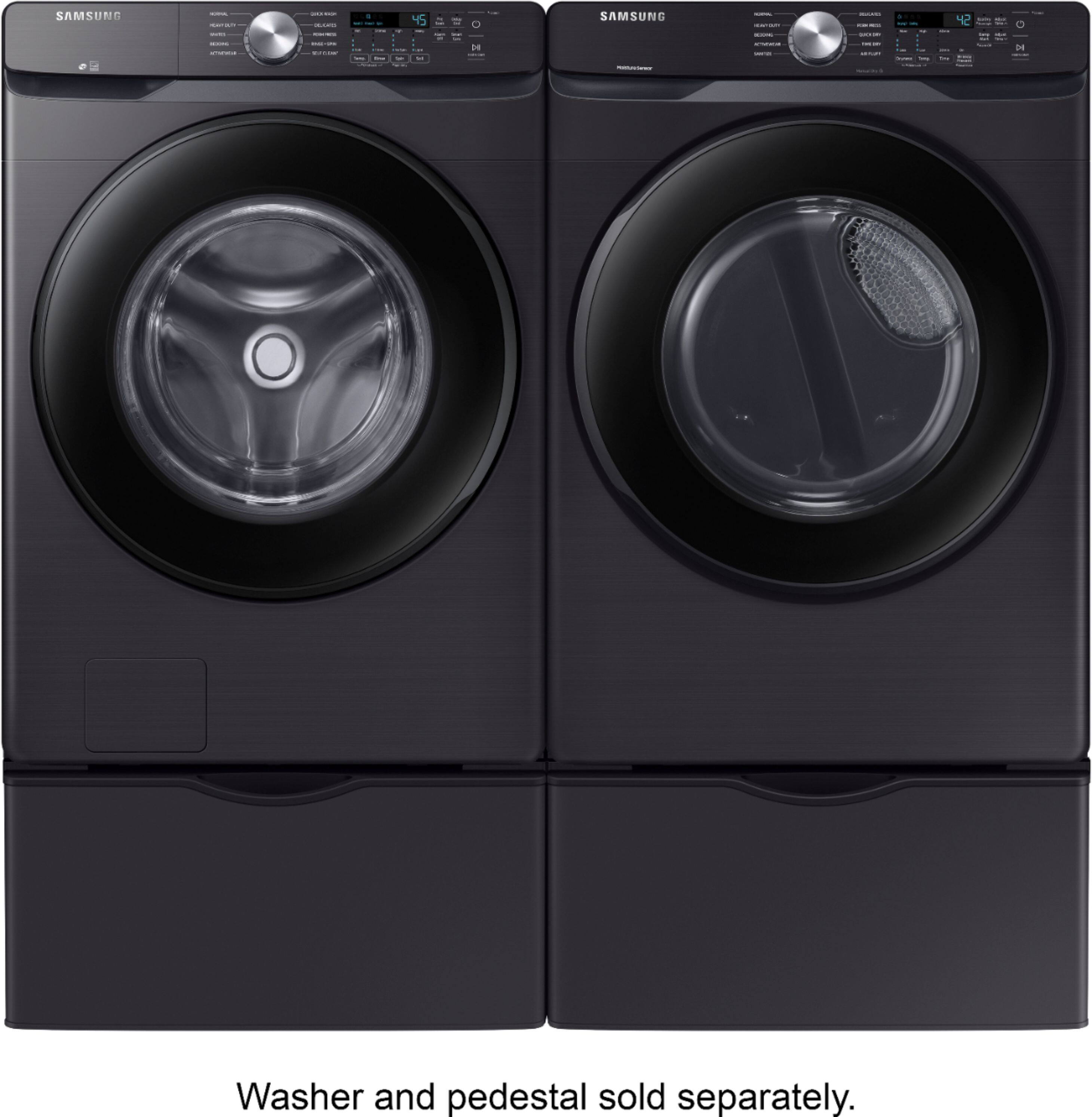 Alt View 18. Samsung - 7.5 Cu. Ft. Stackable Gas Dryer with Sensor Dry - Black Stainless Steel.