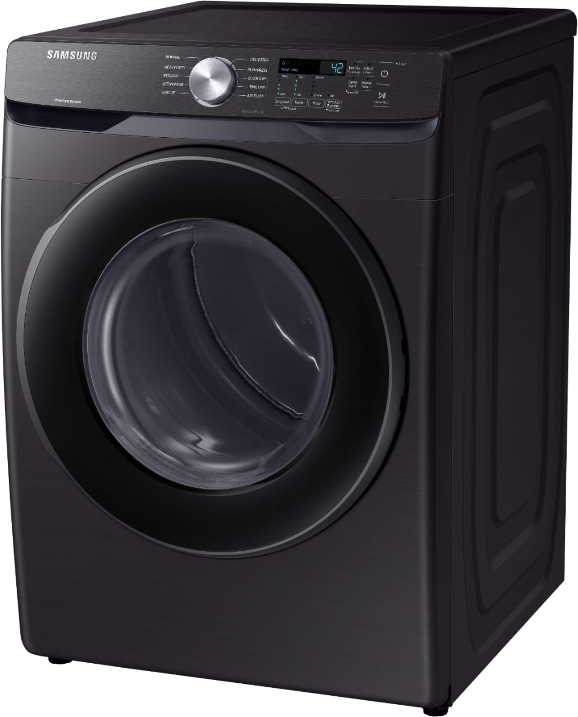 Alt View 11. Samsung - 7.5 Cu. Ft. Stackable Gas Dryer with Sensor Dry - Black Stainless Steel.
