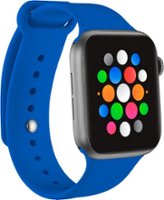 Modal™ - Silicone Watch Band for Apple Watch 42, 44, 45mm (Series 1-8) and Apple Watch Ultra 49mm - Bright Blue - Angle_Zoom