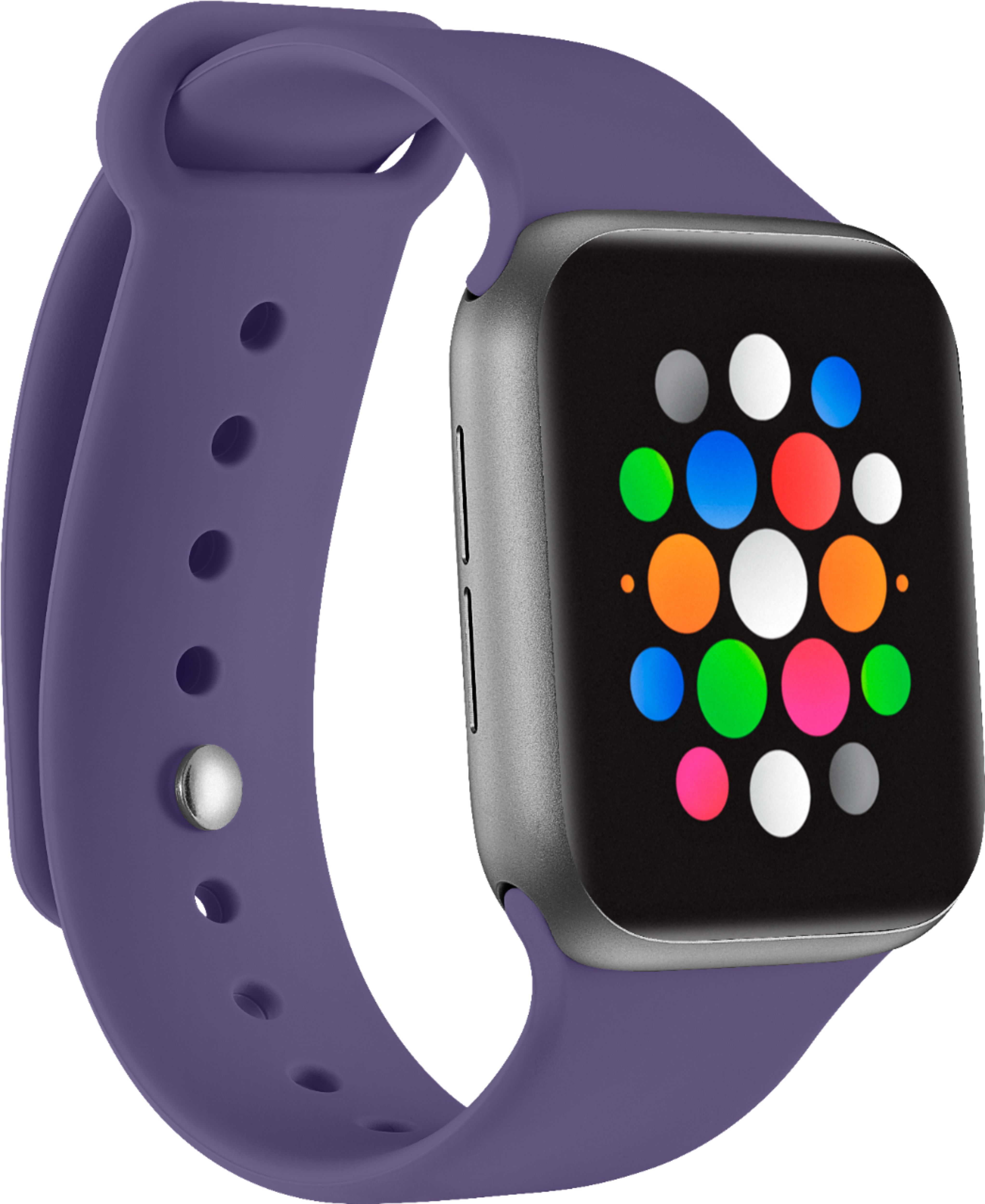Angle View: Modal™ - Silicone Band for Apple Watch 38mm, 40mm, 41mm and Apple Watch Series 8 41mm - Bright Blue