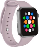 Modal™ - Silicone Watch Band for Apple Watch 42, 44, 45mm (Series 1-8) and Apple Watch Ultra 49mm - Soft pink - Angle_Zoom