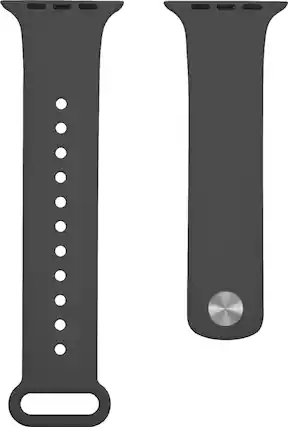 Alt View 11. Modal™ - Silicone Watch Band for Apple Watch 42, 44, 45mm (Series 1-8) and Apple Watch Ultra 49mm - Dark gray.