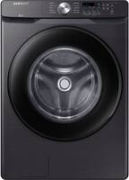 Samsung - 4.5 Cu. Ft. High Efficiency Stackable Smart Front Load Washer with Vibration Reduction Technology+ - Black Stainless Steel - Front_Zoom