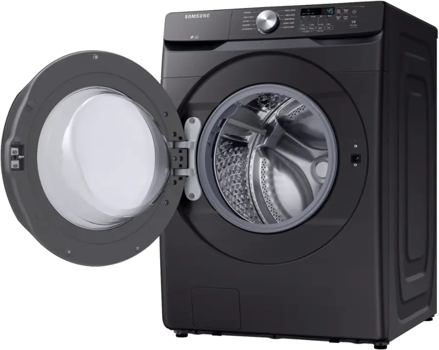 Alt View 17. Samsung - 4.5 Cu. Ft. High Efficiency Stackable Smart Front Load Washer with Vibration Reduction Technology+ - Black Stainless Steel.