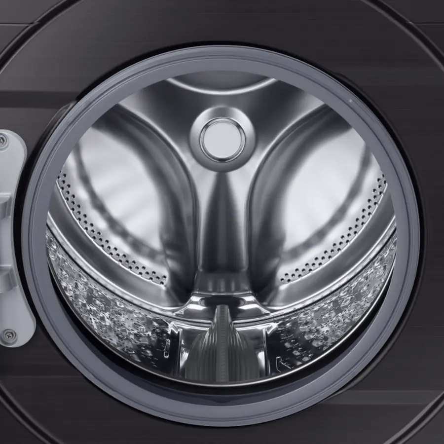 Alt View 18. Samsung - 4.5 Cu. Ft. High Efficiency Stackable Smart Front Load Washer with Vibration Reduction Technology+ - Black Stainless Steel.