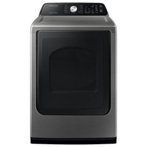 Samsung - 7.4 Cu. Ft. Electric Dryer with 10 Cycles and Sensor Dry - Platinum