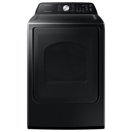 Samsung – 7.4 cu. ft. Large Capacity Top Load Gas Dryer with Sensor Dry – Brushed Black