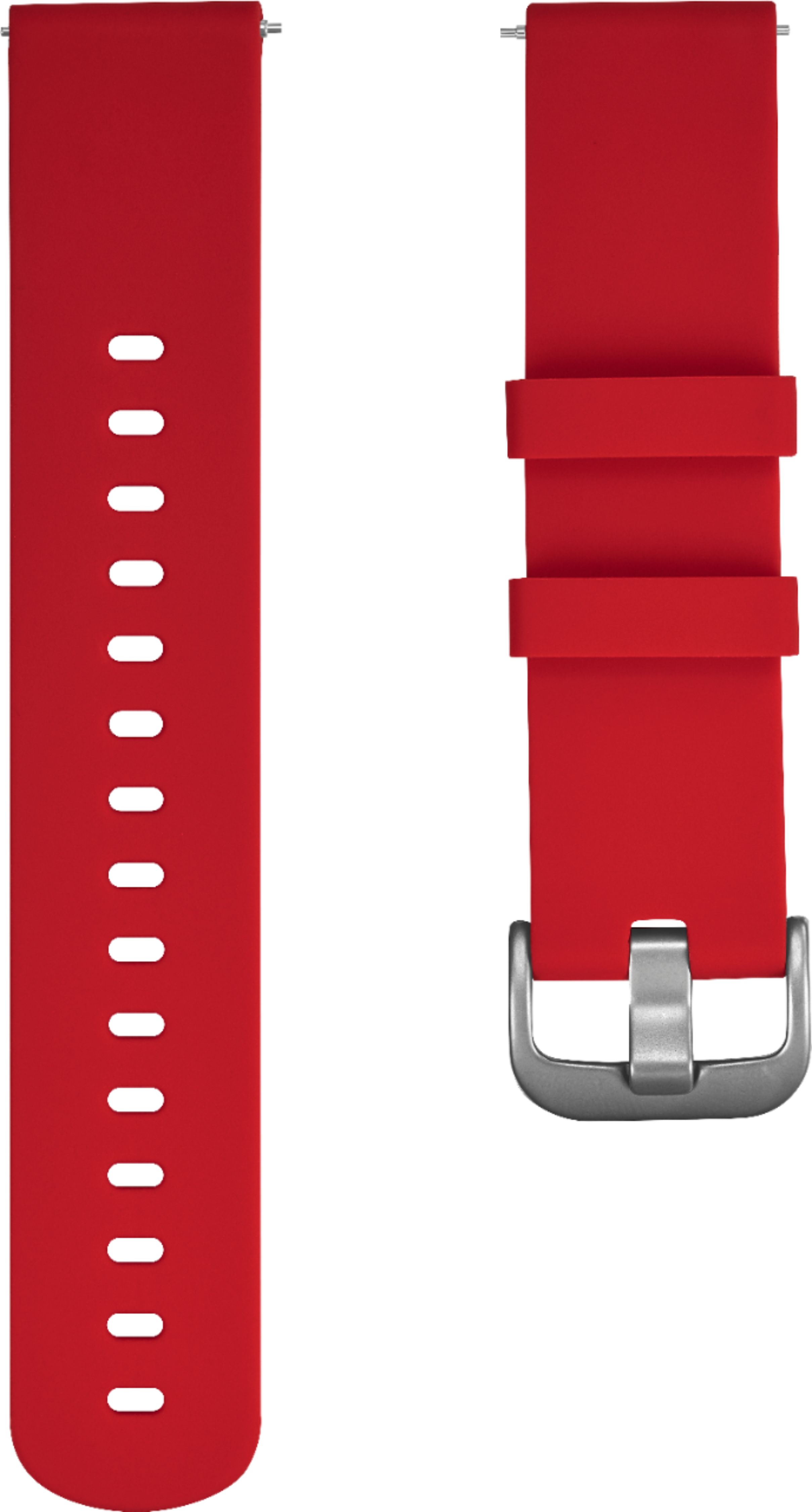 Angle View: Modal™ - Silicone Watch Band for Samsung Galaxy Watch, Galaxy Watch3, Galaxy Watch4, Active and Active 2 - Candy Apple Red