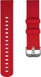 Modal™ - Silicone Watch Band for Samsung Galaxy Watch, Galaxy Watch3, Galaxy Watch4, Galaxy Active, and Galaxy Active 2 - Candy Apple Red - Angle_Zoom