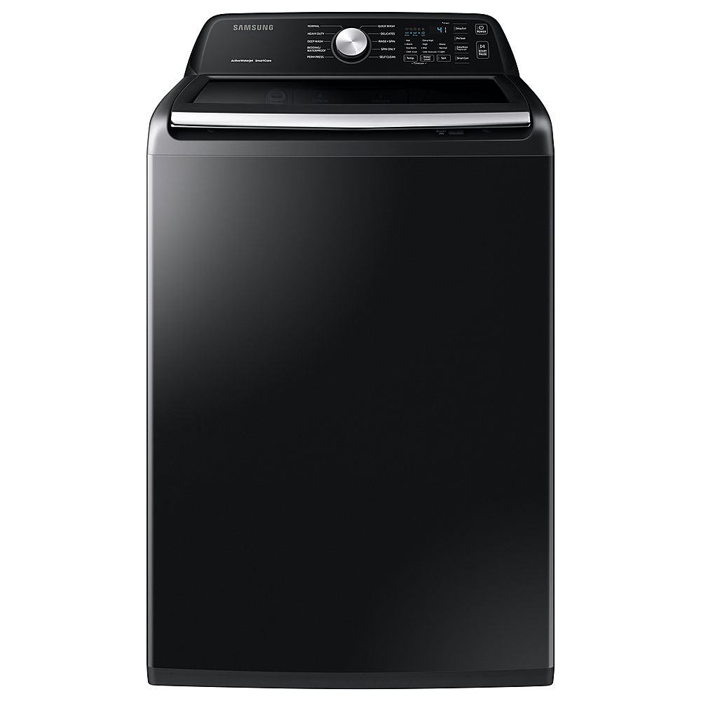 Samsung - 4.5 Cu. Ft. High Efficiency Top Load Washer with Active WaterJet - Brushed black