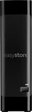 Front. WD - easystore 18TB External USB 3.0 Hard Drive - Black.