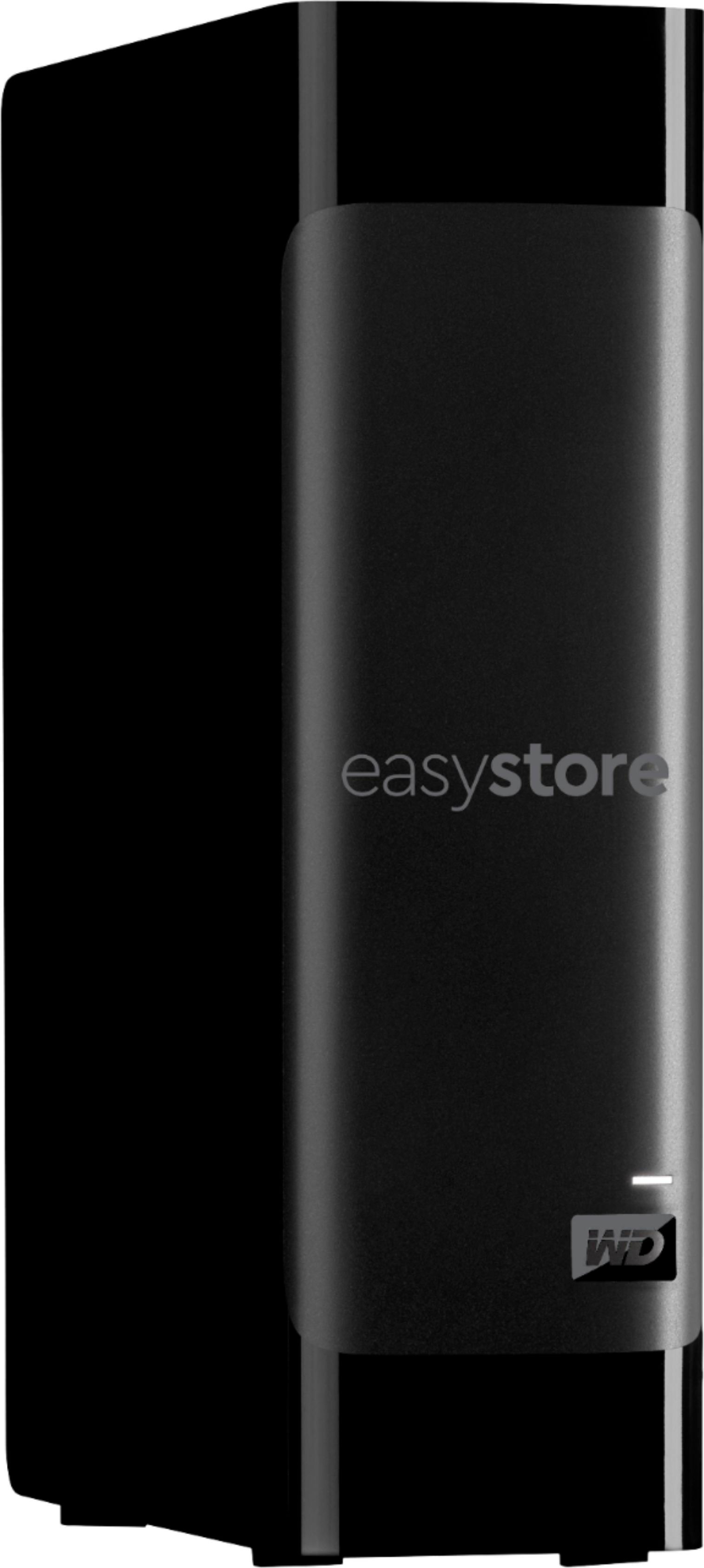 Left View: WD - easystore 16TB External USB 3.0 Hard Drive - Black