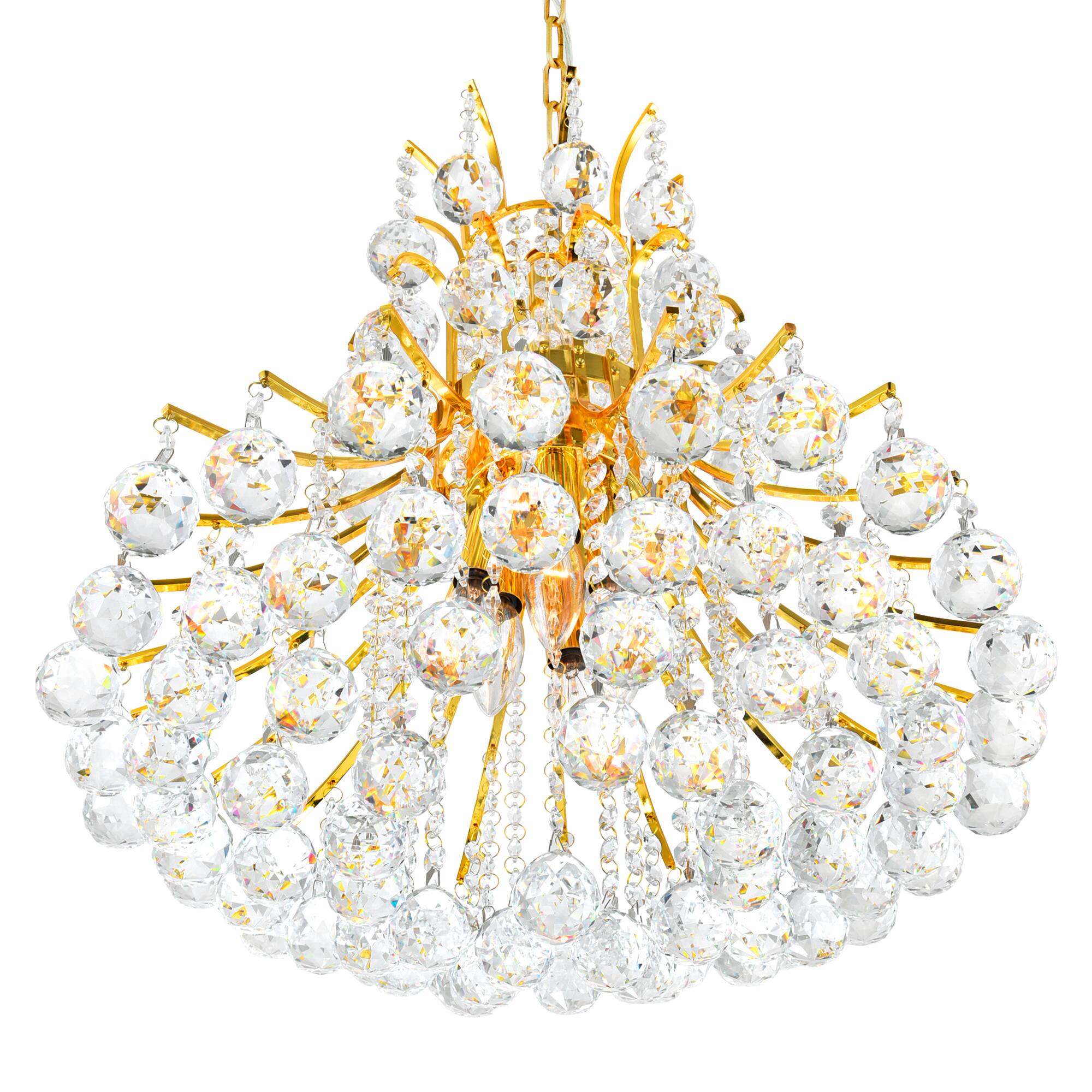 Back. CWI Lighting - Princess 10 Light Down Chandelier With Gold Finish - Gold.