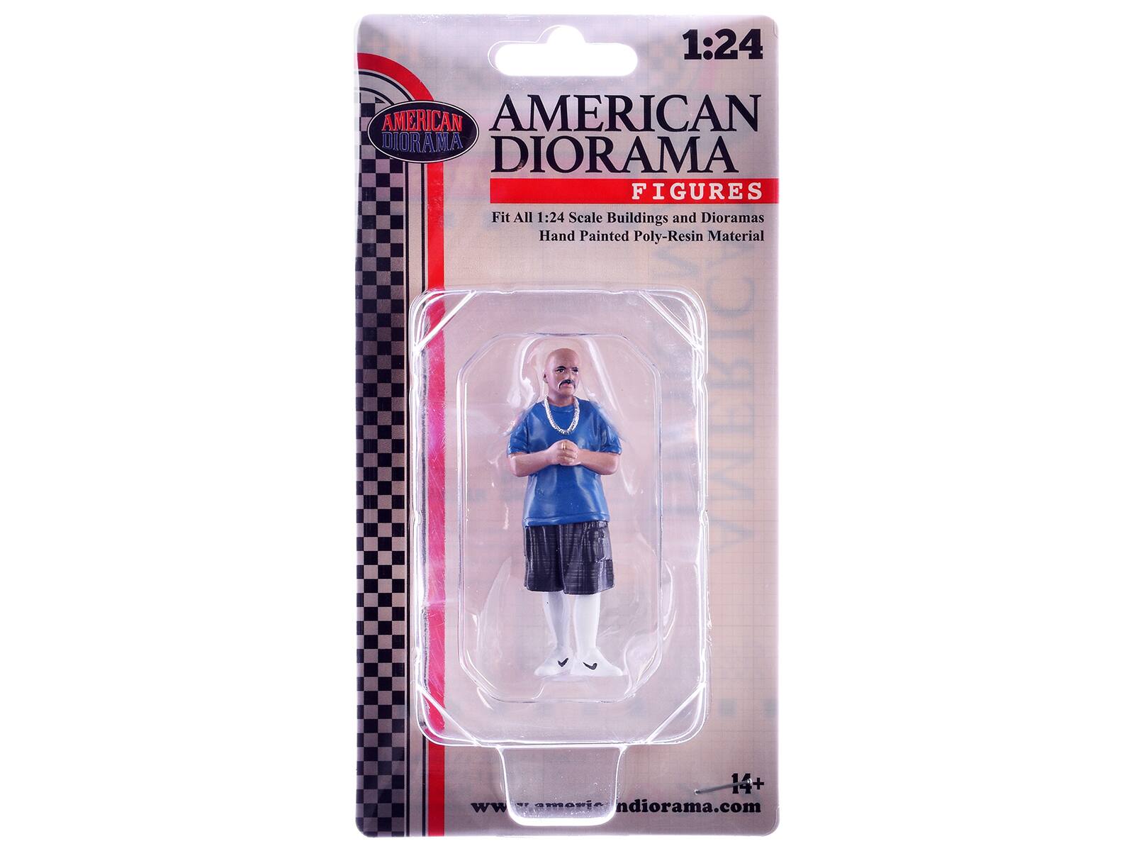 1:24 AMERICAN DIORAMA FIGURES  
Fit All 1:24 Scale Buildings and Dioramas  
Hand Painted Poly-Resin Material  
14+  
www.american-diorama.com