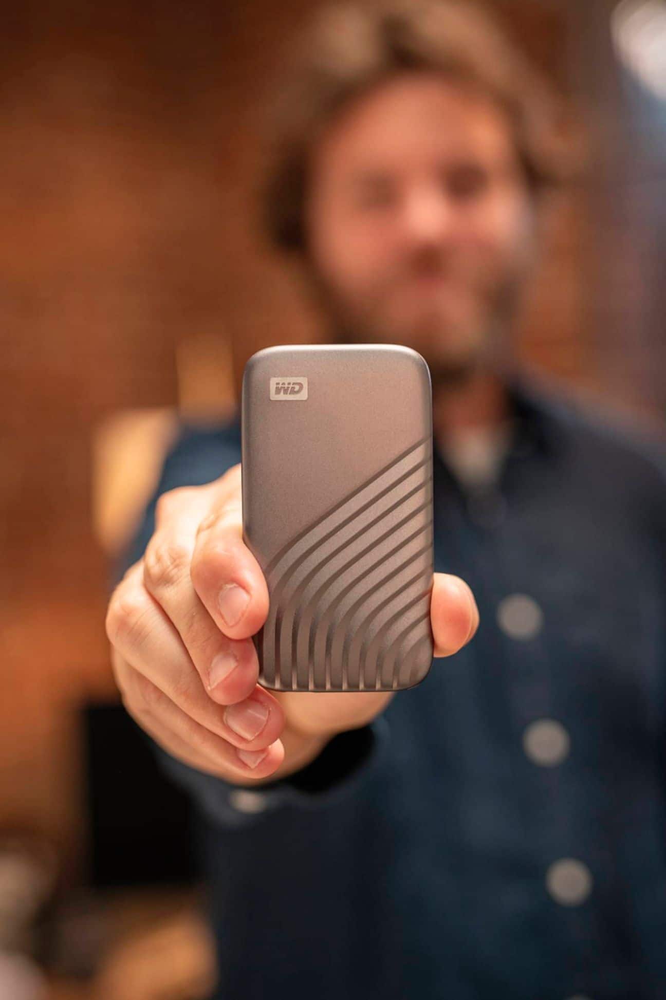 Alt View 17. WD - My Passport 1TB External USB Type-C Portable SSD - Blue.