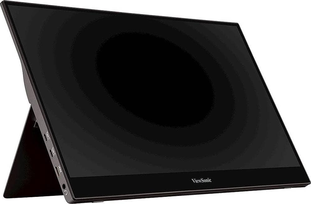 Angle. ViewSonic - TD1655 15.6" LCD FHD Touch Screen Monitor (USB-C, Mini HDMI) - Black.