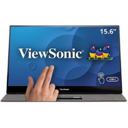 ViewSonic - TD1655 15.6" LCD FHD Touch Screen Monitor (USB-C, Mini HDMI) - Black - Front_Zoom