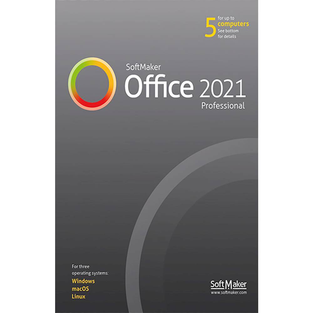 Avanquest - SoftMaker Office Professional 2021 (5 Computers) - Linux, Mac, Windows [Digital]
